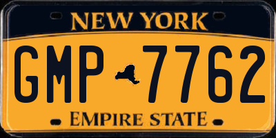 NY license plate GMP7762