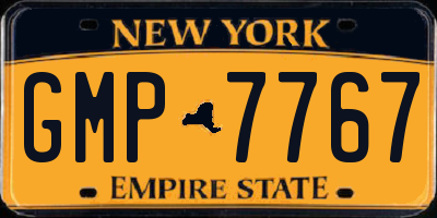 NY license plate GMP7767