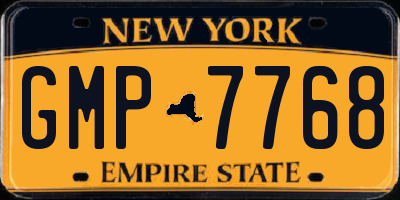 NY license plate GMP7768