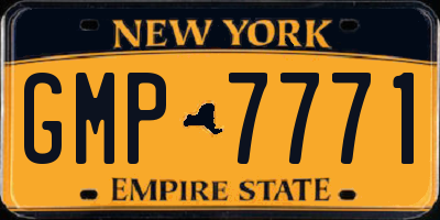 NY license plate GMP7771