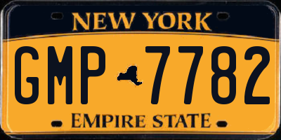 NY license plate GMP7782