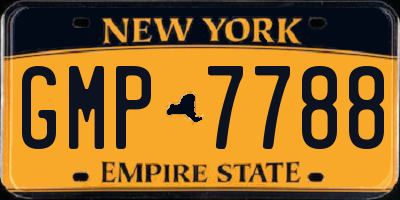 NY license plate GMP7788