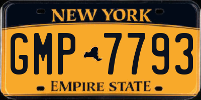 NY license plate GMP7793