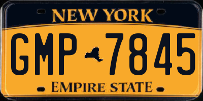 NY license plate GMP7845