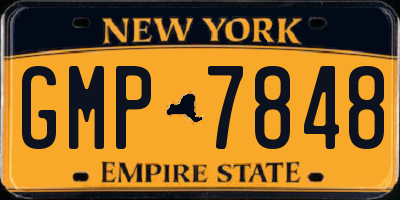 NY license plate GMP7848