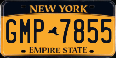 NY license plate GMP7855