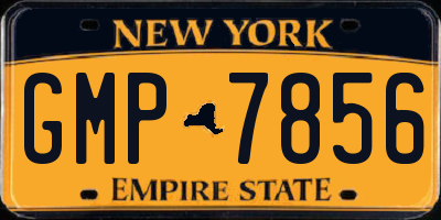 NY license plate GMP7856