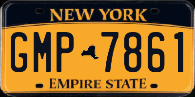 NY license plate GMP7861