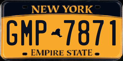 NY license plate GMP7871