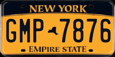NY license plate GMP7876