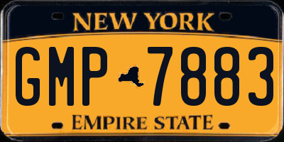 NY license plate GMP7883