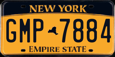 NY license plate GMP7884