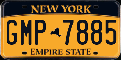 NY license plate GMP7885