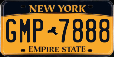 NY license plate GMP7888