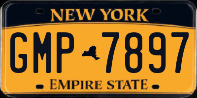 NY license plate GMP7897
