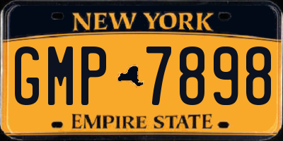NY license plate GMP7898