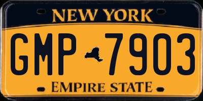 NY license plate GMP7903