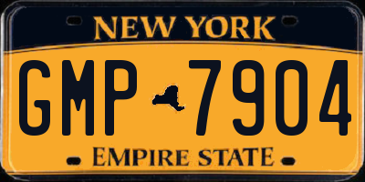 NY license plate GMP7904