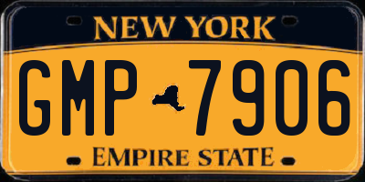 NY license plate GMP7906
