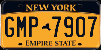 NY license plate GMP7907