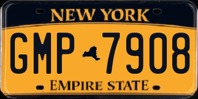 NY license plate GMP7908