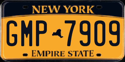NY license plate GMP7909