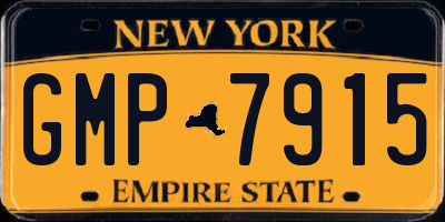 NY license plate GMP7915