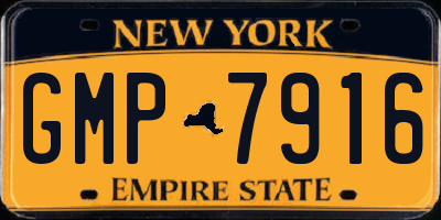 NY license plate GMP7916