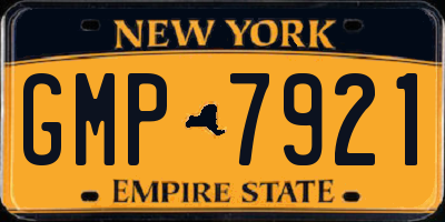 NY license plate GMP7921
