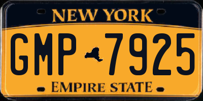 NY license plate GMP7925