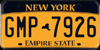 NY license plate GMP7926