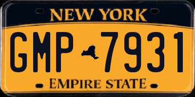 NY license plate GMP7931