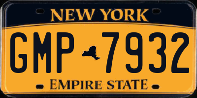 NY license plate GMP7932