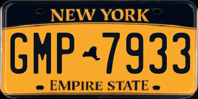 NY license plate GMP7933