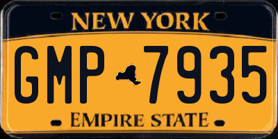 NY license plate GMP7935