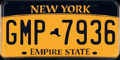 NY license plate GMP7936