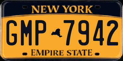 NY license plate GMP7942