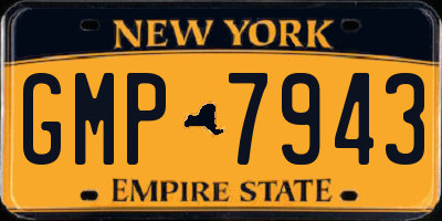 NY license plate GMP7943