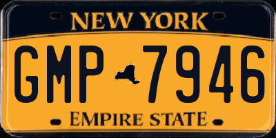 NY license plate GMP7946