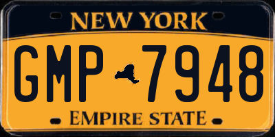 NY license plate GMP7948