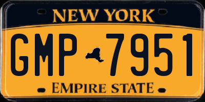 NY license plate GMP7951