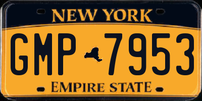 NY license plate GMP7953