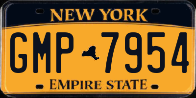 NY license plate GMP7954