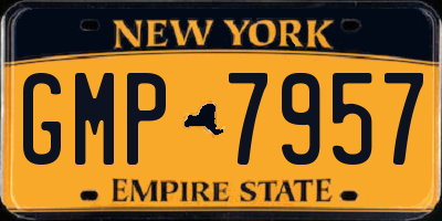 NY license plate GMP7957