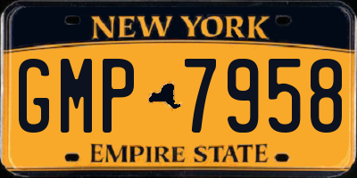 NY license plate GMP7958