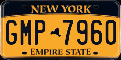 NY license plate GMP7960