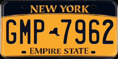 NY license plate GMP7962