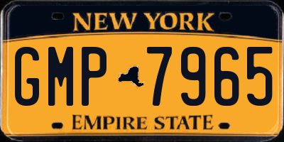 NY license plate GMP7965