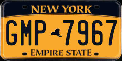 NY license plate GMP7967