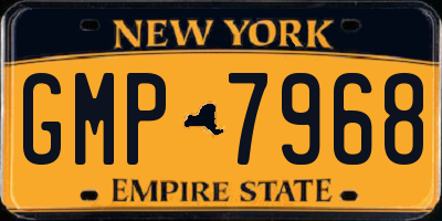 NY license plate GMP7968